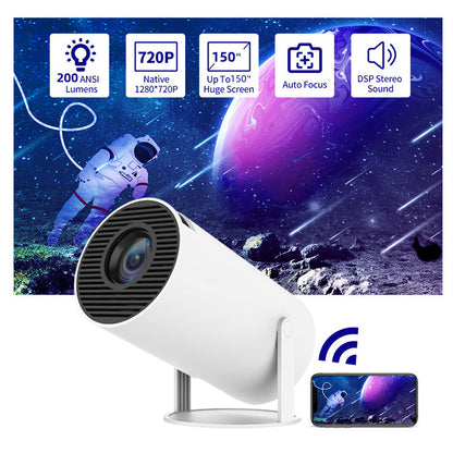 Portable Smart Home Projector with Wi-Fi & Bluetooth | 130" HD Mini Projector